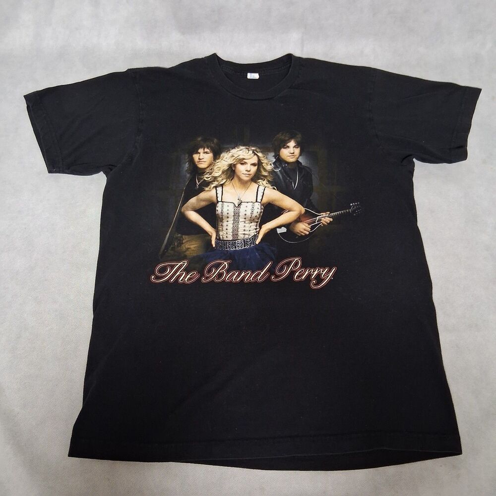 2012 The Band Perry Concert T-Shirt Med Adult Black Double Sided Graphics Tultex